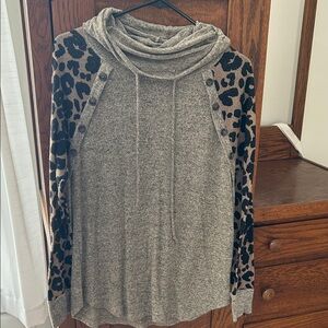 Staccato Heather Gray Cowl Neck Sweater